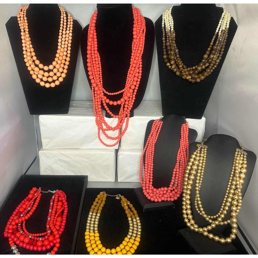 Elegant Multi-Strand Beaded Necklace Set